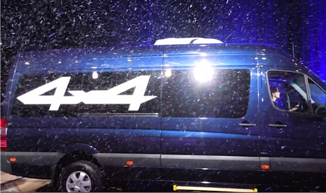Mercedes-Benz National Dealer Meeting in Alabama,for the Sprinter Meeting rollout a room full of Snow Effects.